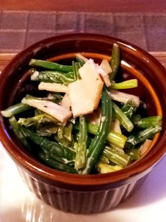 簡単副菜☆ほうれん草とハムのマヨポンあえ-レシピのメイン写真