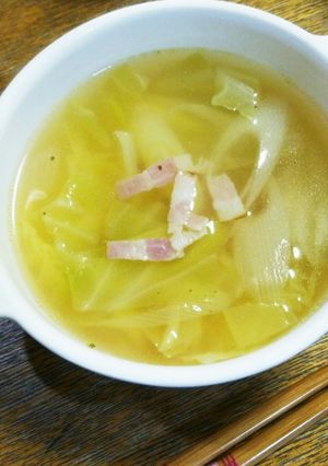 キャベツとネギの塩麹入りさっぱりスープ-レシピのメイン写真