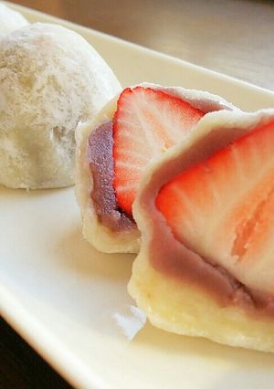ミルク餅で苺大福♡-レシピのメイン写真