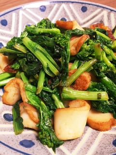 超簡単!!菜の花と半平の炒め物-レシピのメイン写真