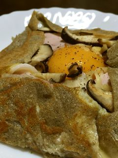 そば粉のガレット 椎茸ソテートッピング-レシピのメイン写真