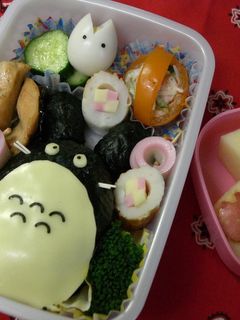 トトロ&小トトロのお弁当(キャラ弁)-レシピのメイン写真