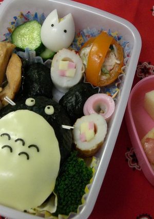 トトロ＆小トトロのお弁当（キャラ弁）-レシピのメイン写真