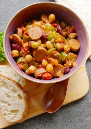 大豆ミートのソーセージでチリコンカン♪-レシピのメイン写真