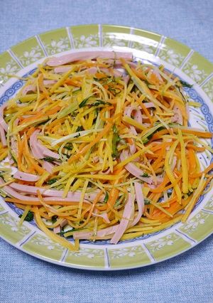 簡単！水菜と根菜のマヨ炒め(お弁当にも)-レシピのメイン写真