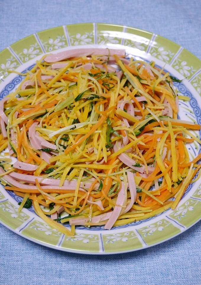簡単！水菜と根菜のマヨ炒め(お弁当にも)-レシピのメイン写真
