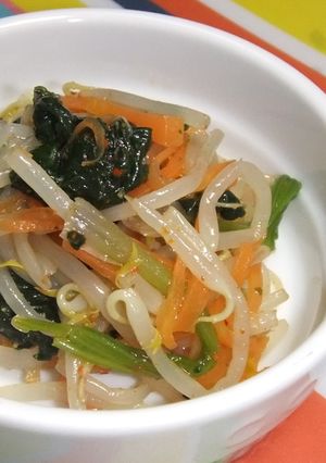 レンジで☆彡三色野菜のピリ辛和え-レシピのメイン写真