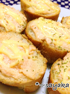 明太子クリームチーズトースト-レシピのメイン写真