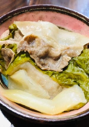 「なにわポーク」の豚バラと白菜の炊いたん-レシピのメイン写真