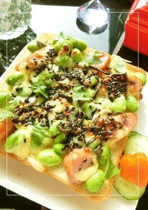 黒酢でさっぱり✯枝豆×ウィンナートースト-レシピのメイン写真