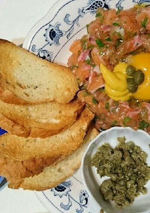練馬サーモン タルタル ユッケ-レシピのメイン写真