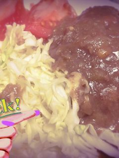 残ったカレーを♪ カレー煮込みハンバーグ-レシピのメイン写真