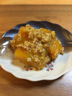 かぼちゃのそぼろ煮♡お弁当にも◎-レシピのメイン写真