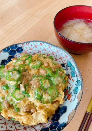 納豆オクラの卵ごはん-レシピのメイン写真