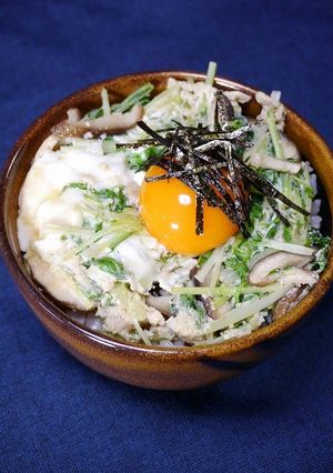 レンジで簡単2分！無限水菜丼-レシピのメイン写真