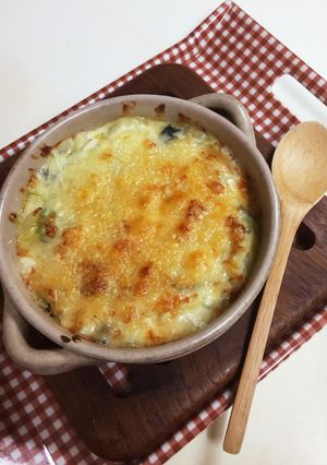 ランチに♪ ほうれん草とササミのグラタン-レシピのメイン写真