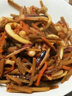 まるごとイカの炒め物-レシピのメイン写真