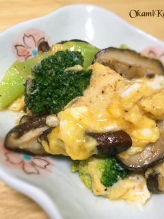 ブロッコリーと椎茸のまろやか卵とじ-レシピのメイン写真