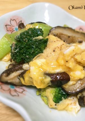 ブロッコリーと椎茸のまろやか卵とじ-レシピのメイン写真