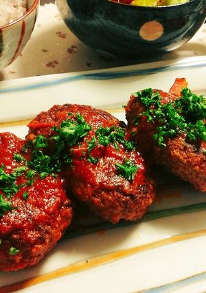 柔らかトマト煮込みハンバーグ-レシピのメイン写真