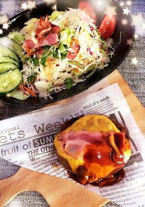 わが家の肉汁ベーコンチーズハンバーグ-レシピのメイン写真