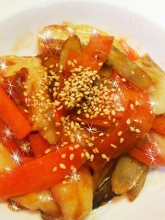 新春☆お餅入りきんぴらごぼう♪-レシピのメイン写真