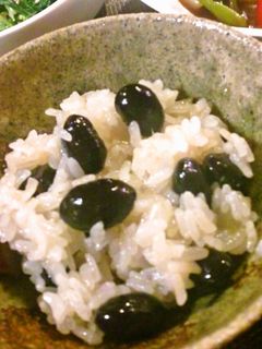 黒豆煮のおこわ♪-レシピのメイン写真