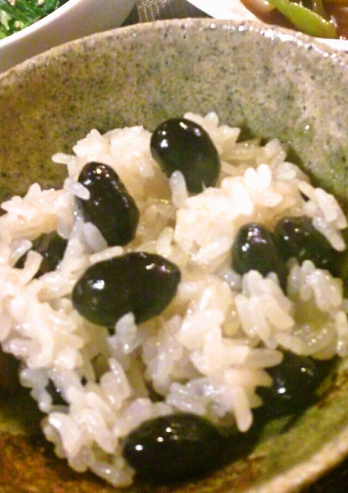 黒豆煮のおこわ♪-レシピのメイン写真