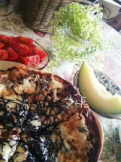 お餅と明太子の和風ピザ-レシピのメイン写真