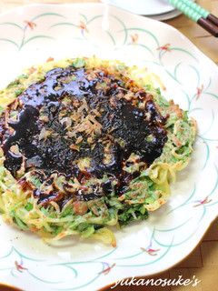春菊と挽き肉のお好み焼き-レシピのメイン写真