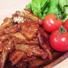 รูปของ 足立区の給食☆甘うま豚レバー