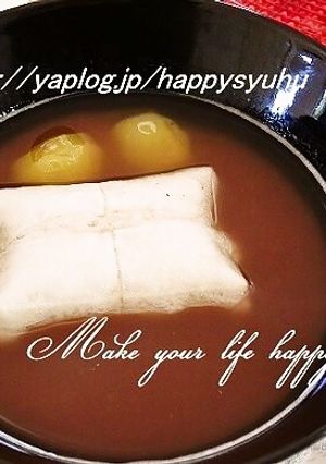 こしあんと栗の甘露煮de☆おしるこ-レシピのメイン写真