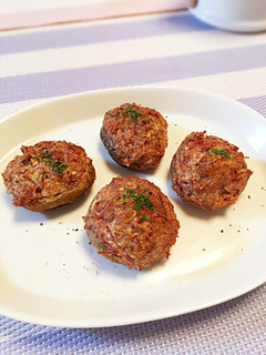 お弁当に☆しいたけのコンミート詰め焼き-レシピのメイン写真