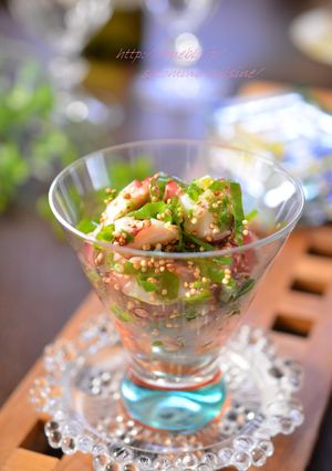 胡麻油香る✿タコとぷちぷちキヌアの葱和え-レシピのメイン写真