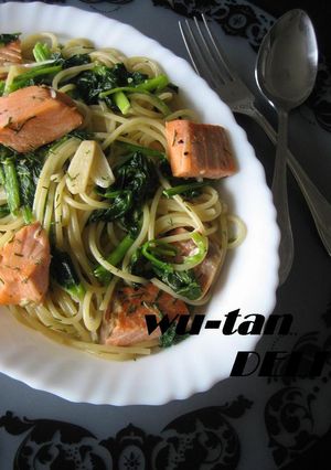 鮭とほうれん草の本格クリームパスタ-レシピのメイン写真