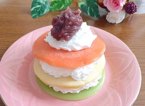 ひな祭りに♡ひしもち風ホットケーキ-レシピのメイン写真