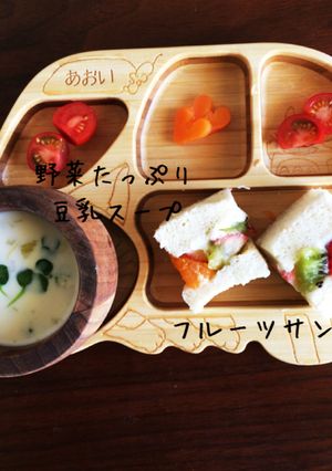 簡単！フルーツサンド離乳食後期プレート-レシピのメイン写真