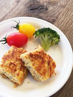 ツナと玉ねぎとキヌアの卵焼き-レシピのメイン写真
