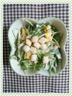 簡単!水菜のサラダ-レシピのメイン写真