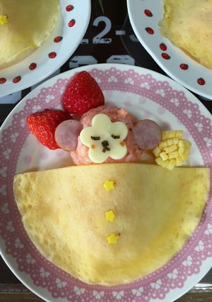 簡単♡ご飯♡キャラ弁♡さる♡お昼寝♡-レシピのメイン写真