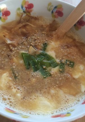 レンジで簡単!納豆たまご豆腐スープ☆-レシピのメイン写真