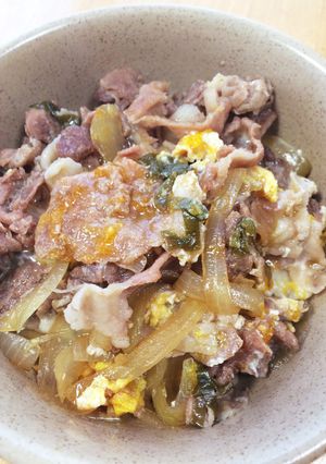 豚丼！卵でとじてとろーり。-レシピのメイン写真