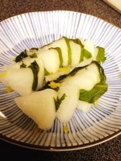 柚子風味、大葉巻きべったら漬け-レシピのメイン写真