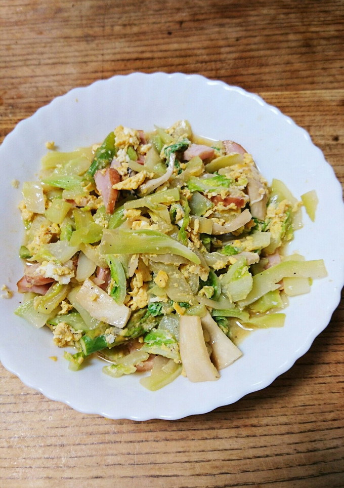 残り物野菜とハムの炒め物-レシピのメイン写真