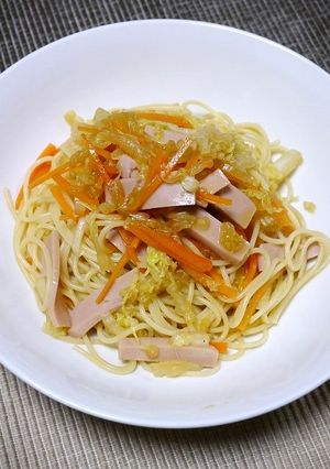 簡単！白菜生姜たっぷり和風パスタ-レシピのメイン写真