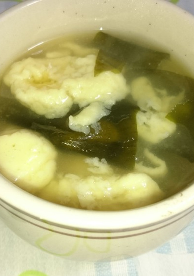ふわふわ卵とわかめのスープ♪-レシピのメイン写真