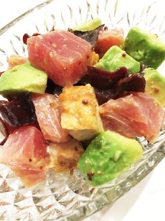 簡単♪マグロとアボカドのからしソース和え-レシピのメイン写真