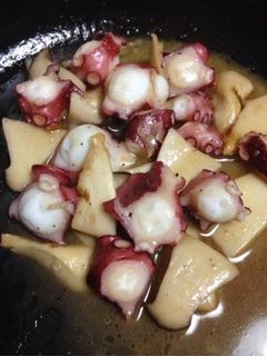 タコとエリンギのバター炒め-レシピのメイン写真