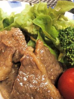 鉄分豊富★漬けて焼くだけ★牛スタミナ焼き-レシピのメイン写真