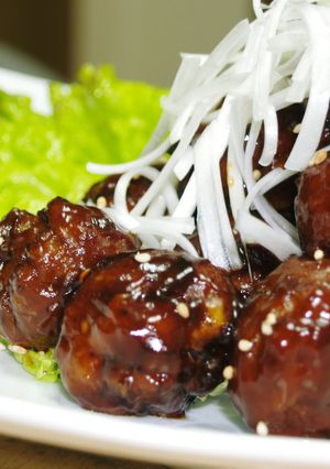 ♪ショウガと餡の酢でさっぱり肉団子♪-レシピのメイン写真